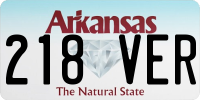 AR license plate 218VER