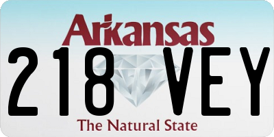 AR license plate 218VEY