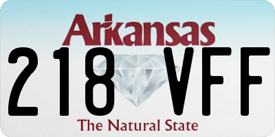 AR license plate 218VFF