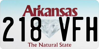 AR license plate 218VFH