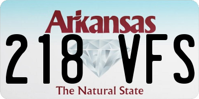AR license plate 218VFS