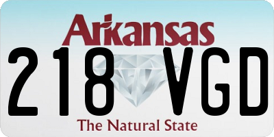 AR license plate 218VGD