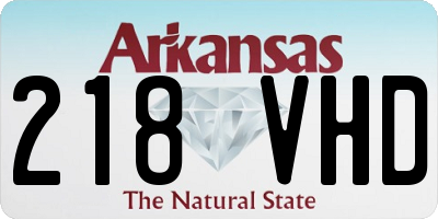 AR license plate 218VHD
