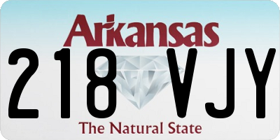 AR license plate 218VJY