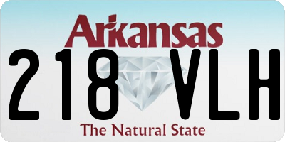 AR license plate 218VLH