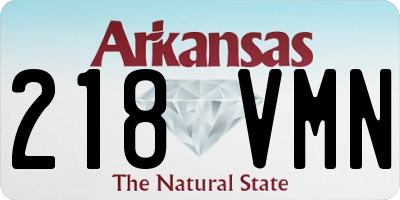 AR license plate 218VMN