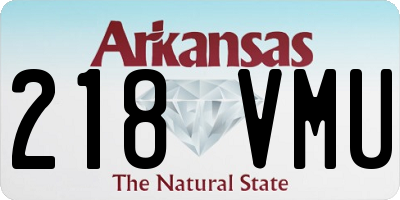AR license plate 218VMU