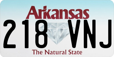 AR license plate 218VNJ