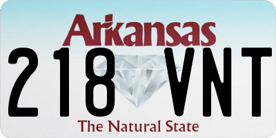 AR license plate 218VNT