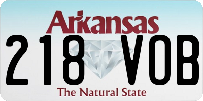 AR license plate 218VOB