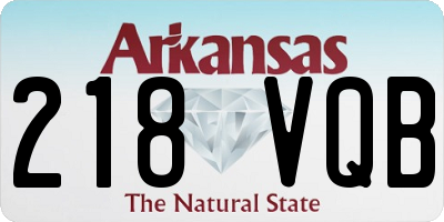 AR license plate 218VQB