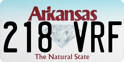 AR license plate 218VRF