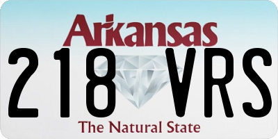 AR license plate 218VRS