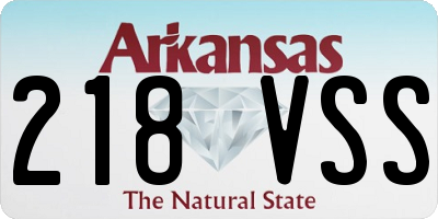 AR license plate 218VSS