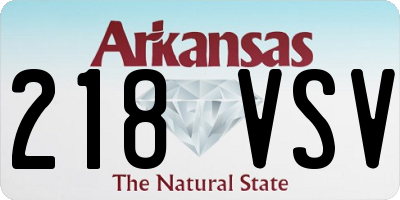 AR license plate 218VSV