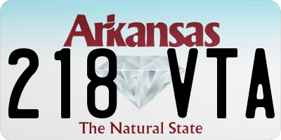 AR license plate 218VTA