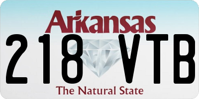 AR license plate 218VTB