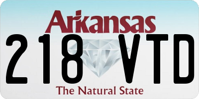 AR license plate 218VTD