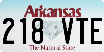AR license plate 218VTE