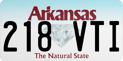 AR license plate 218VTI
