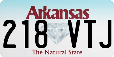 AR license plate 218VTJ