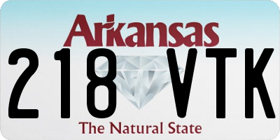 AR license plate 218VTK