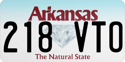 AR license plate 218VTO