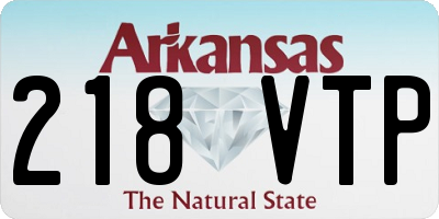 AR license plate 218VTP