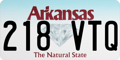 AR license plate 218VTQ