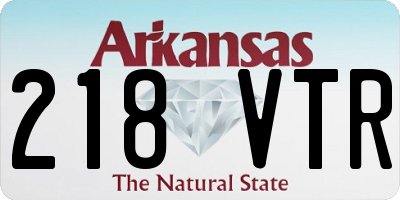 AR license plate 218VTR