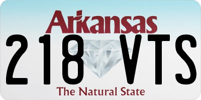 AR license plate 218VTS
