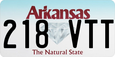 AR license plate 218VTT
