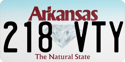 AR license plate 218VTY