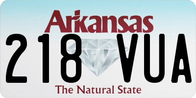AR license plate 218VUA