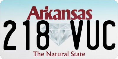 AR license plate 218VUC