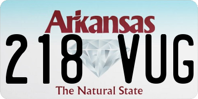 AR license plate 218VUG