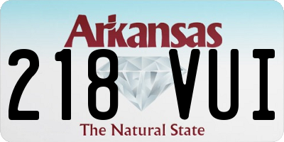 AR license plate 218VUI