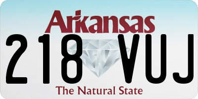 AR license plate 218VUJ