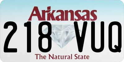 AR license plate 218VUQ
