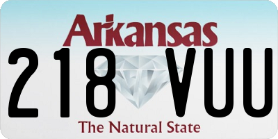 AR license plate 218VUU