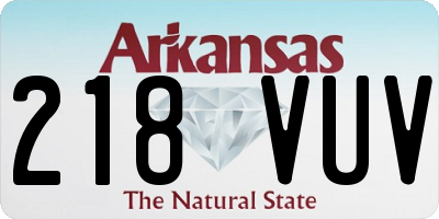 AR license plate 218VUV
