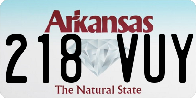 AR license plate 218VUY