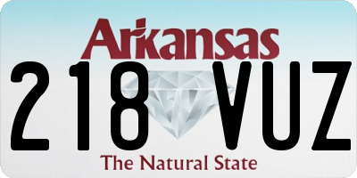 AR license plate 218VUZ