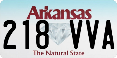 AR license plate 218VVA