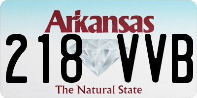 AR license plate 218VVB