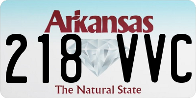 AR license plate 218VVC
