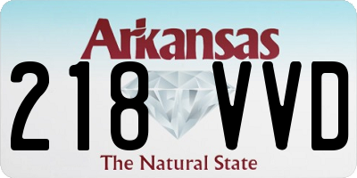AR license plate 218VVD