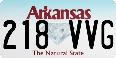 AR license plate 218VVG