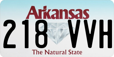 AR license plate 218VVH