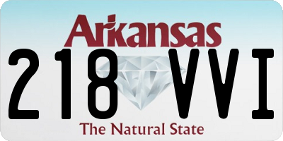 AR license plate 218VVI